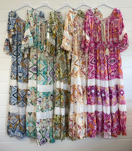 Boho VISKOOSIMEKKO maxi