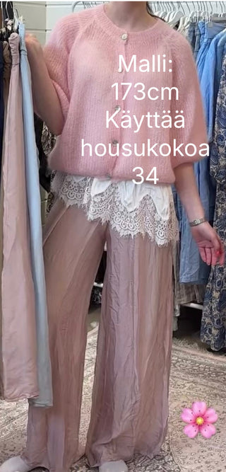 Silkkiviskoosi -housut Eden (pitkä lahje)