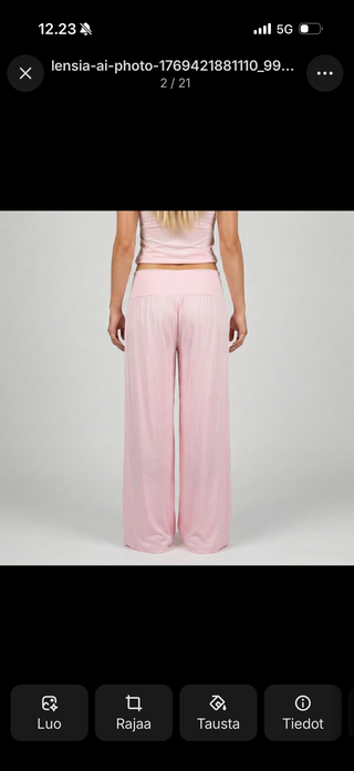 Silkkiviskoosi -housut Linda