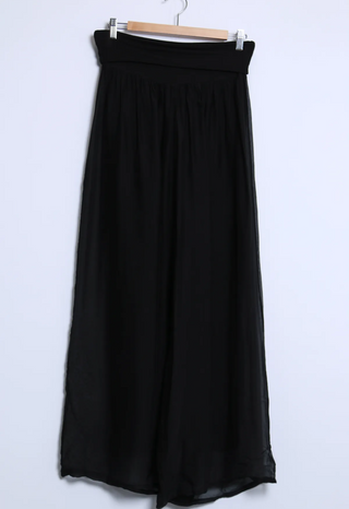 Silkkiviskoosi -housut Eden (pitkä lahje)